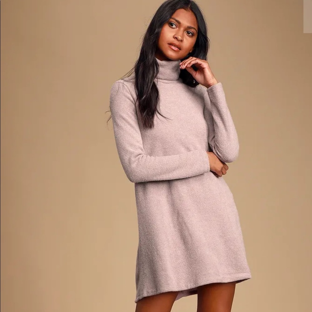Lulu’s Dusty Lavender Sweater Dress